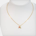0.006 Ct Round necklaces with Purity of 14Kt