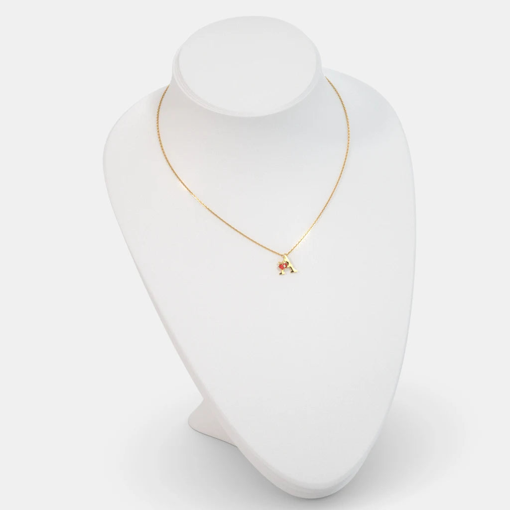 0.006 Ct Round necklaces with Purity of 14Kt