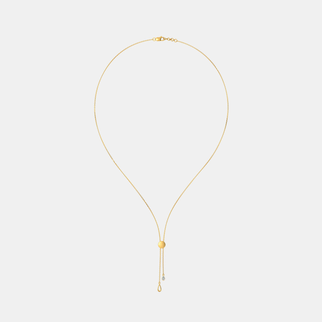 0.025 Ct Round necklaces with Purity of 18Kt