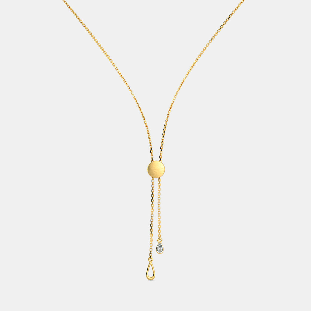 0.025 Ct Round necklaces with Purity of 14Kt