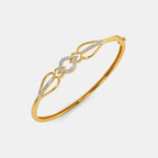 0.278 Ct Round bangles with Purity of 14Kt