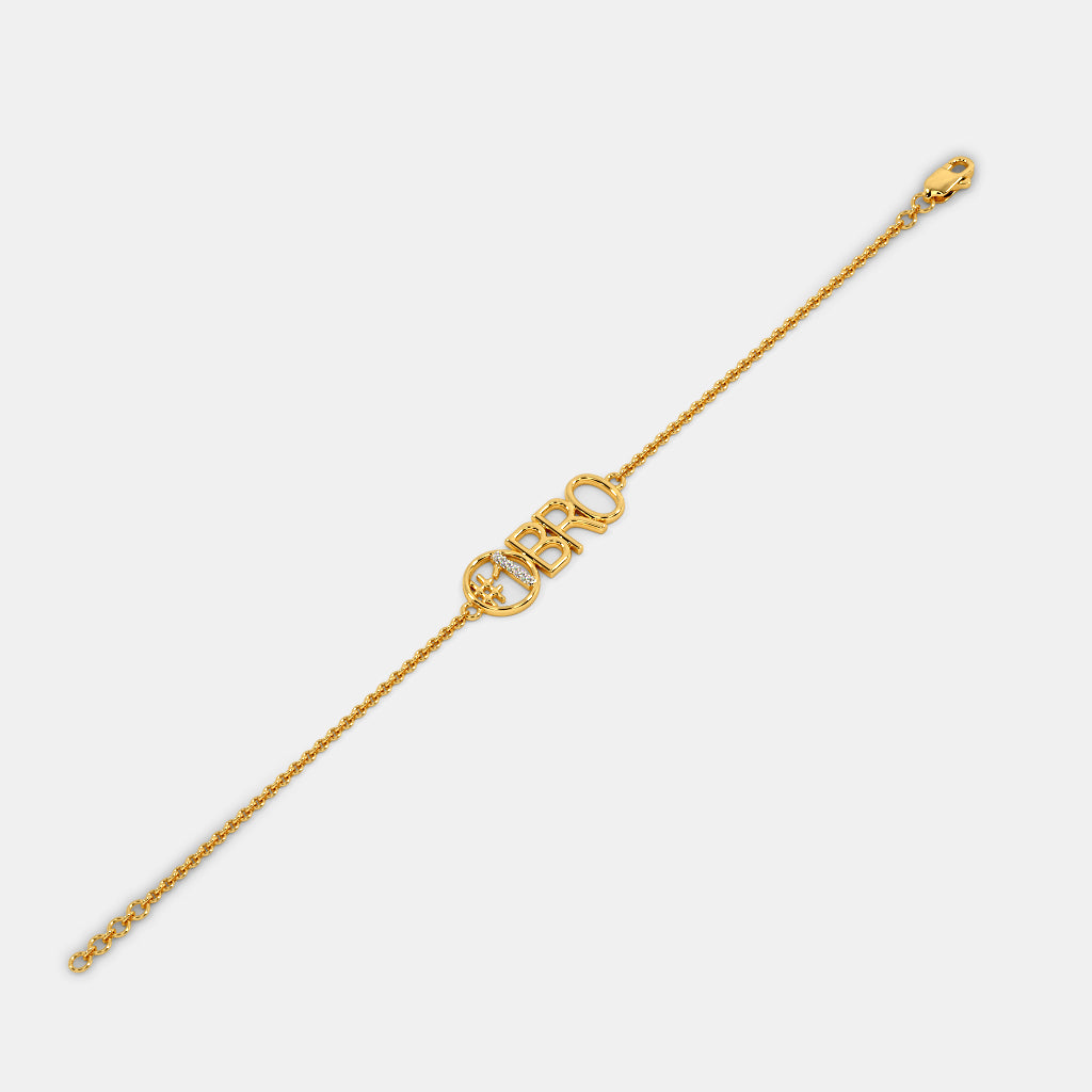 0.030 Ct Round bracelets with Purity of 14Kt