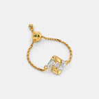 0.029 Ct Round AdjustableRings with Purity of 18Kt