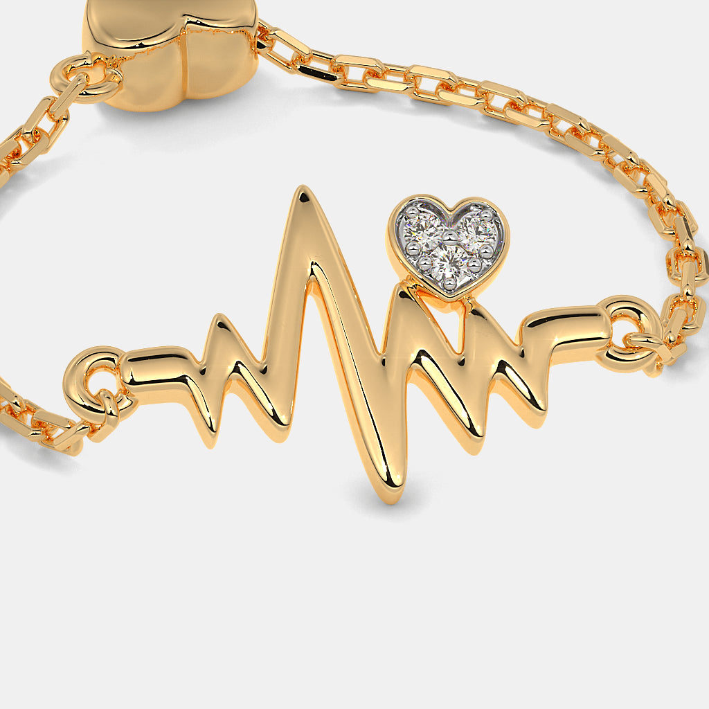 0.015 Ct Round AdjustableRings with Purity of 18Kt