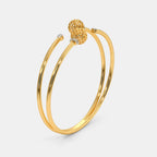 0.138 Ct Round bangles with Purity of 14Kt