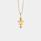 0.003 Ct Round Pendants with Purity of 14Kt