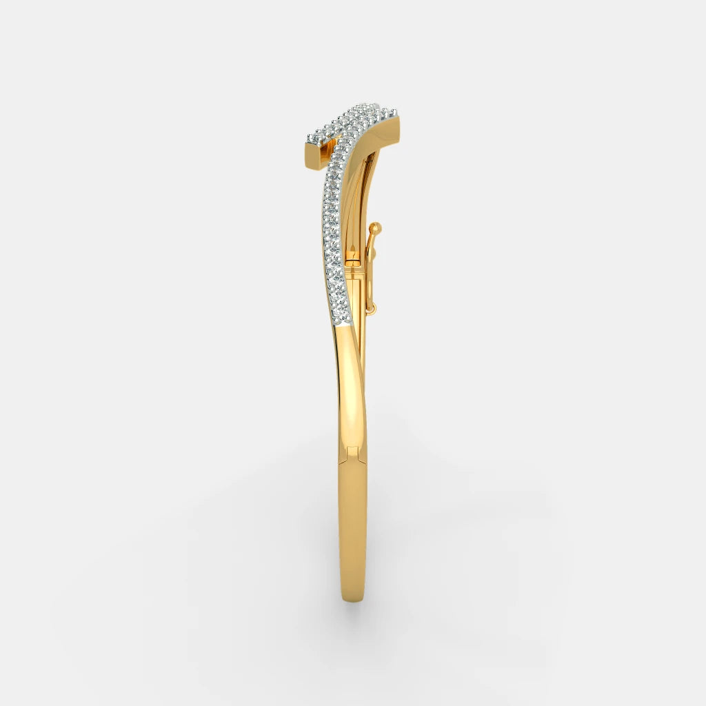 0.660 Ct Round bangles with Purity of 14Kt