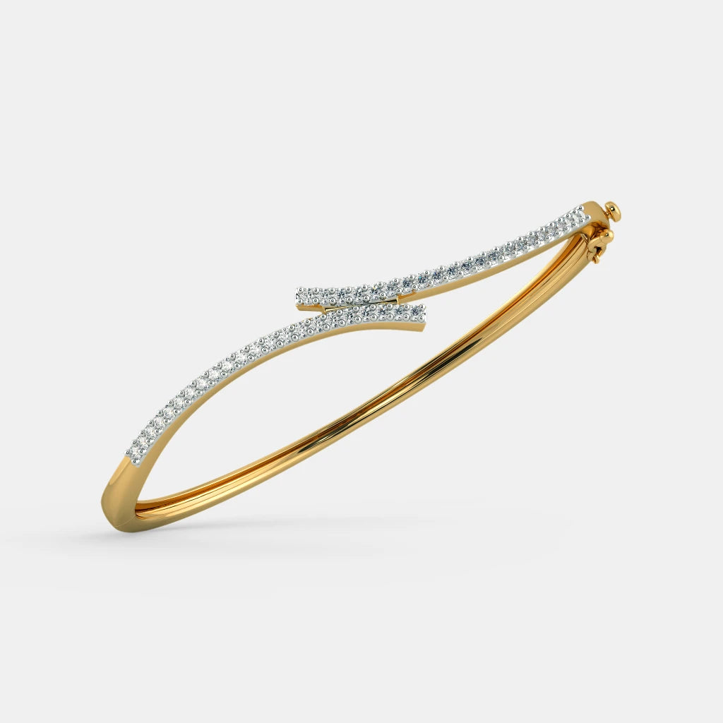 0.660 Ct Round bangles with Purity of 14Kt