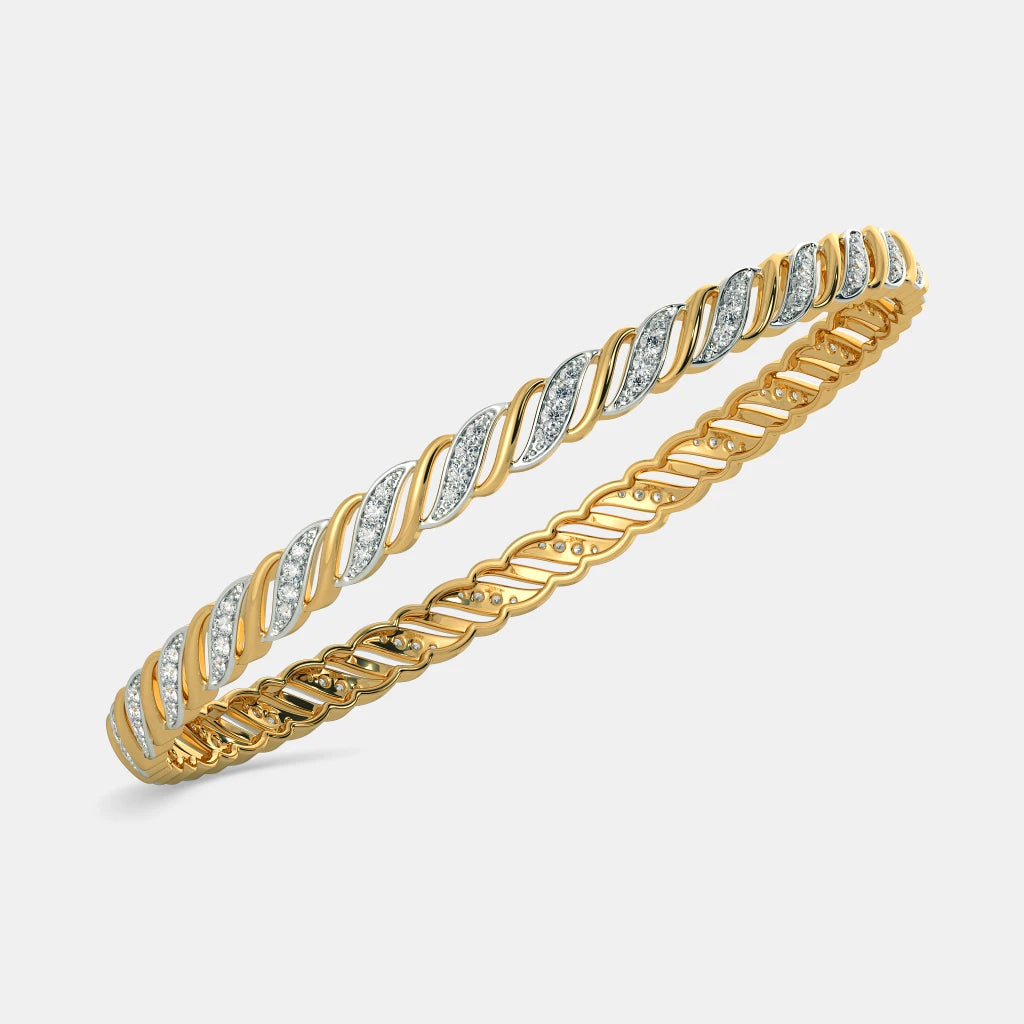 0.832 Ct round bangles with Purity of 14Kt