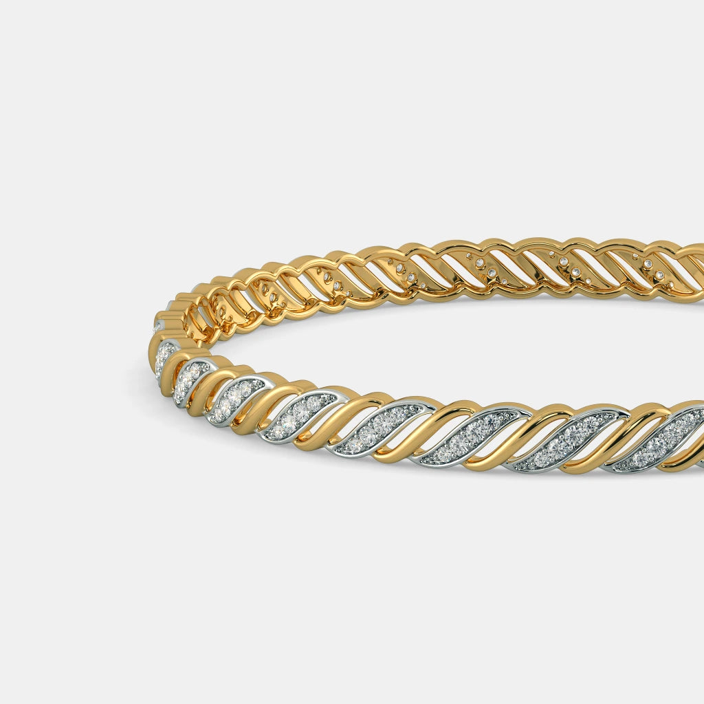 0.832 Ct round bangles with Purity of 18Kt