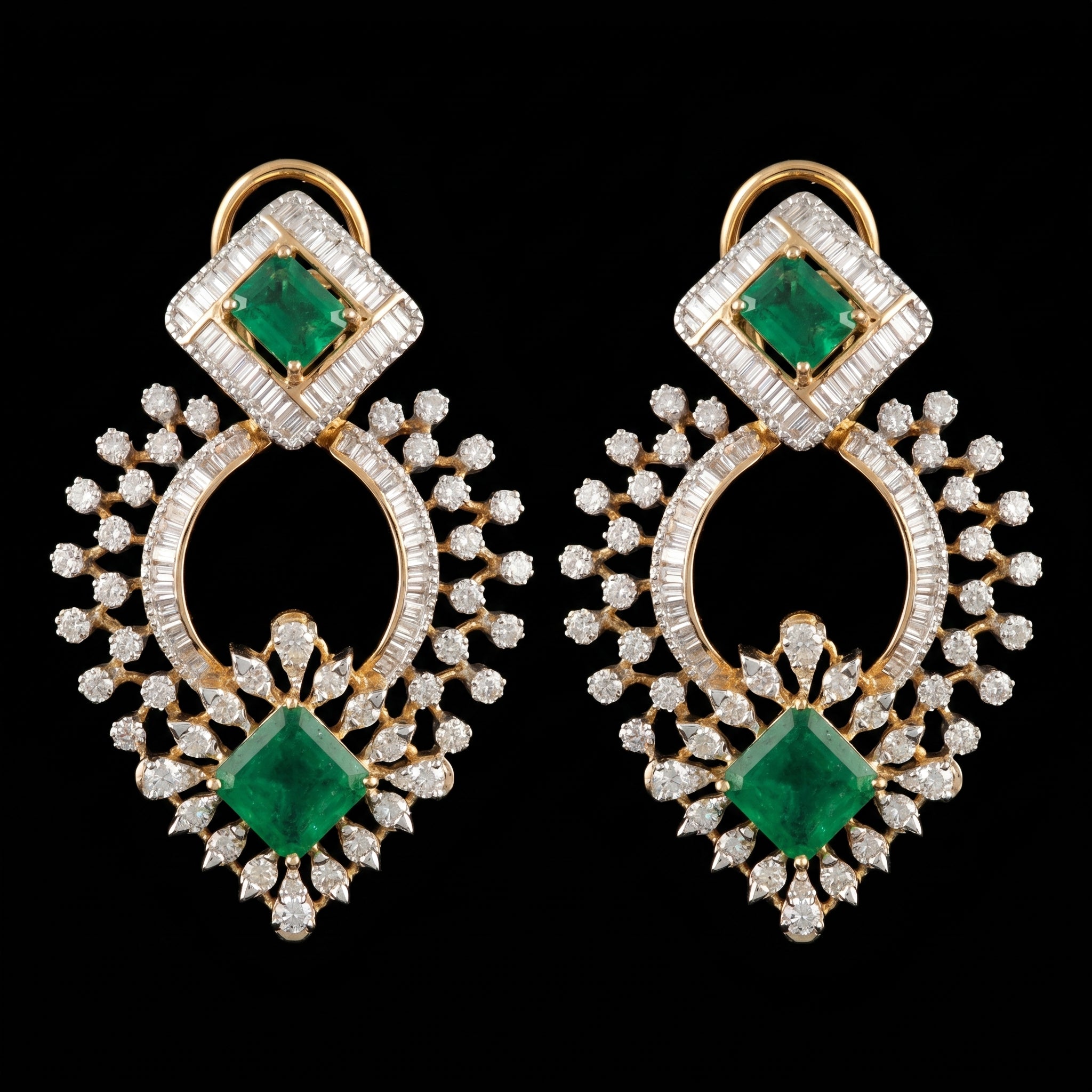 12.25Ct of Long Earring With Purity of 14K