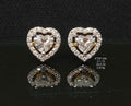 1.48 carat lab-grown diamond earrings in 18kt gold front view
