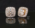 5.34 carat lab-grown diamond earrings in 18kt gold front view
