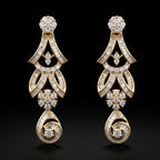 1.79Ct of Long Earring With the Purity of 14K