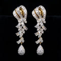1.29Ct of Long Earring with the Purity of18K