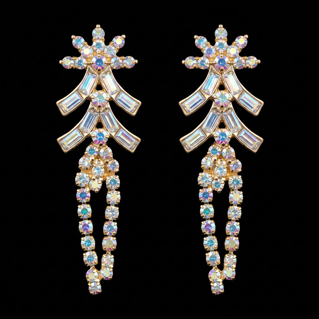 1.56Ct of Long Earring with the Purity of18K
