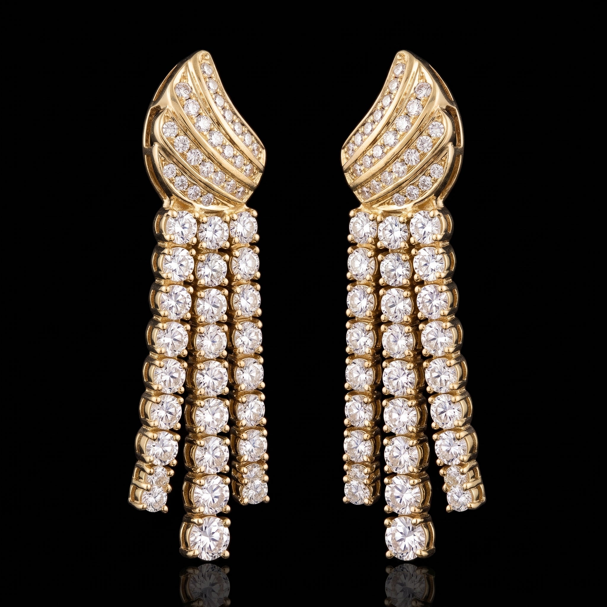 5.31Ct of Long Earring With the Purity of 14K