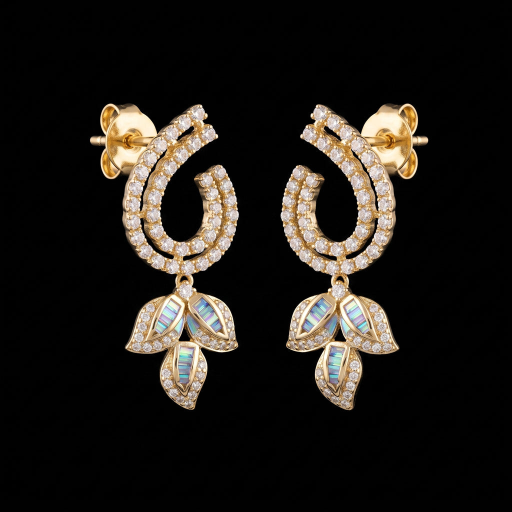 2.51Ct of Long Earring With the Purity of 14K
