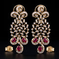 4.15Ct of Long Earring With the Purity of 14K