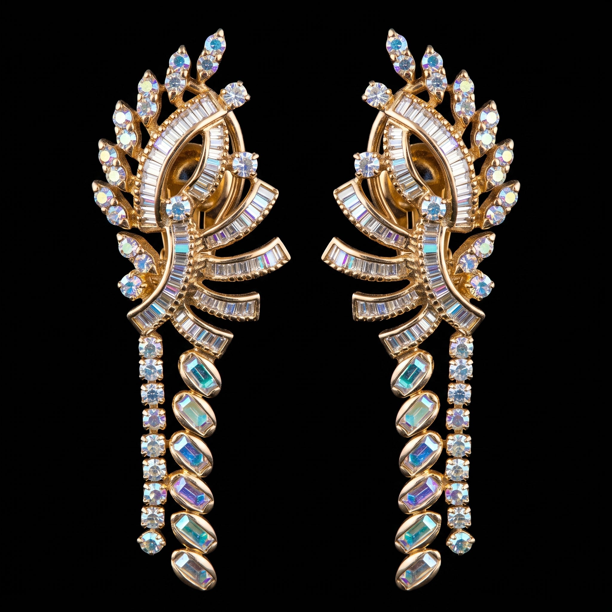 3.5Ct of Long Earring With the Purity of 14K