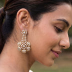 3.09Ct of Long Earring With the Purity of 14K