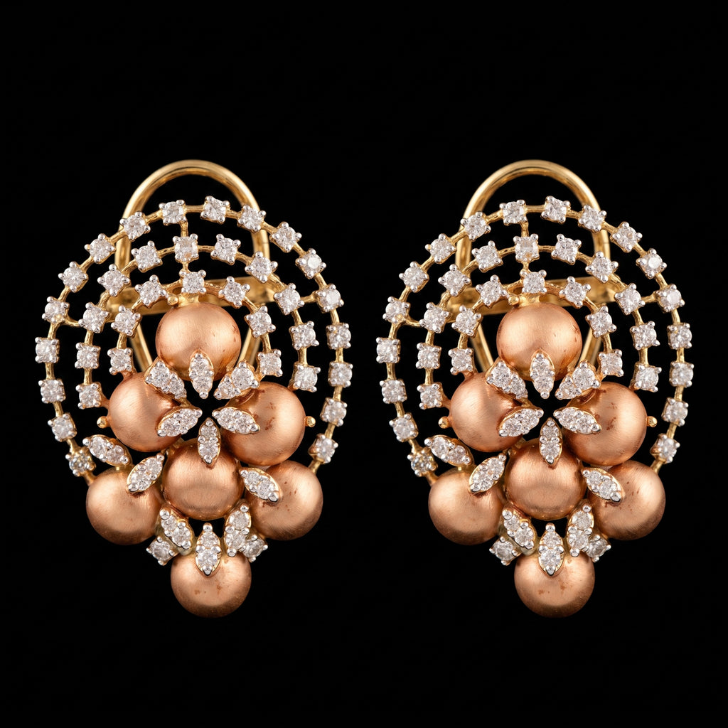 2.3Ct of Long Earring with the Purity of 14K