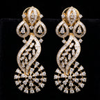 4.47Ct of Long Earring With the Purity of 14K