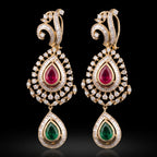 17.23Ct of Long Earring With the Purity of 14K