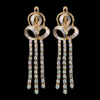 4.01Ct of Long Earring with the Purity of 14K