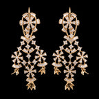 3.94Ct of Long Earring with the Purity of 14K