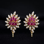 2.15Ct of Long Earring with the Purity of 14K