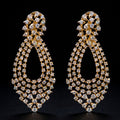 5.91Ct of Long Earring with the Purity of 14K