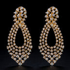 5.91Ct of Long Earring with the Purity of 14K
