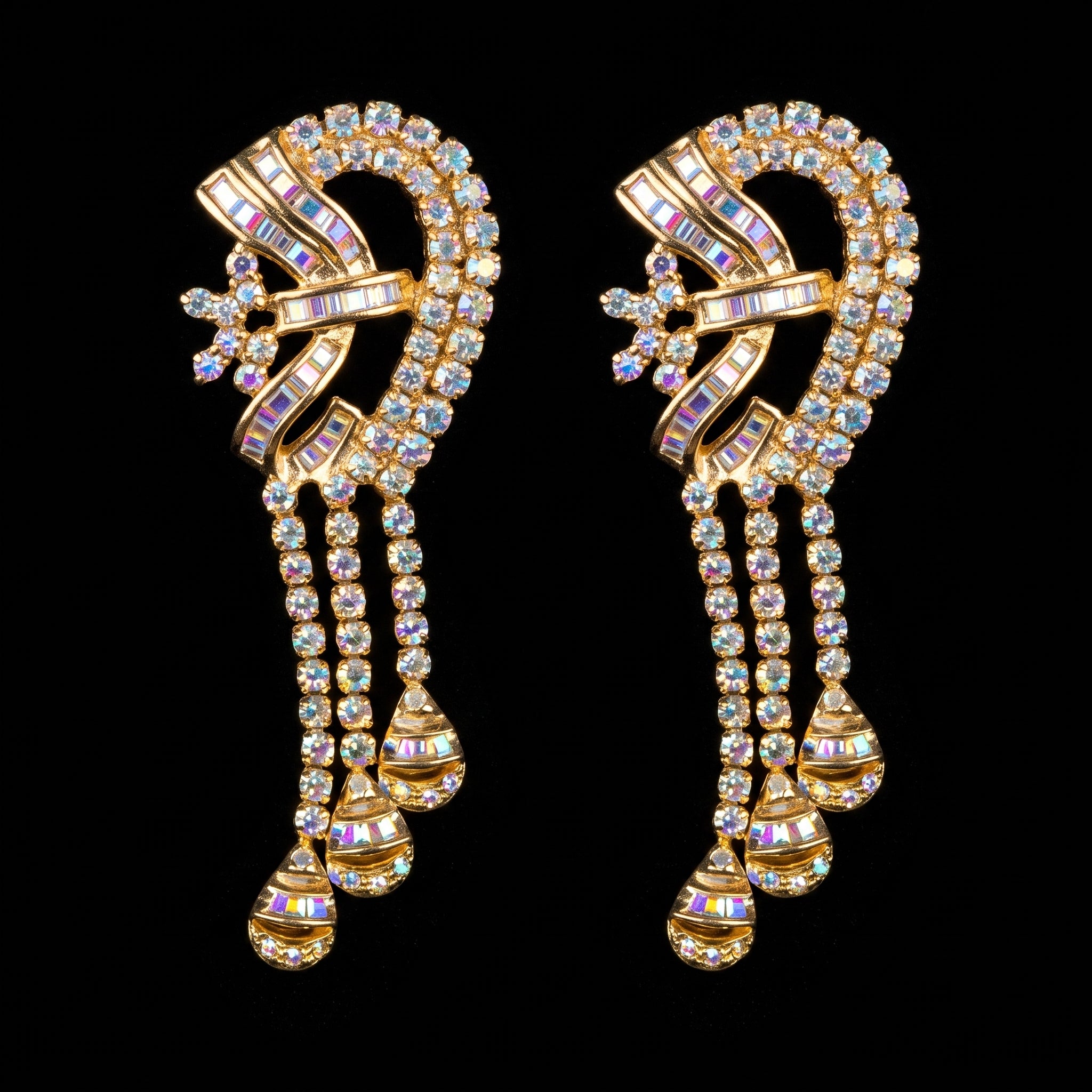 12.4Ct of Long Earring with the Purity of18K