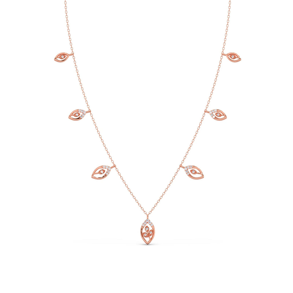 6.8ct Round Necklace Purity of 14KT