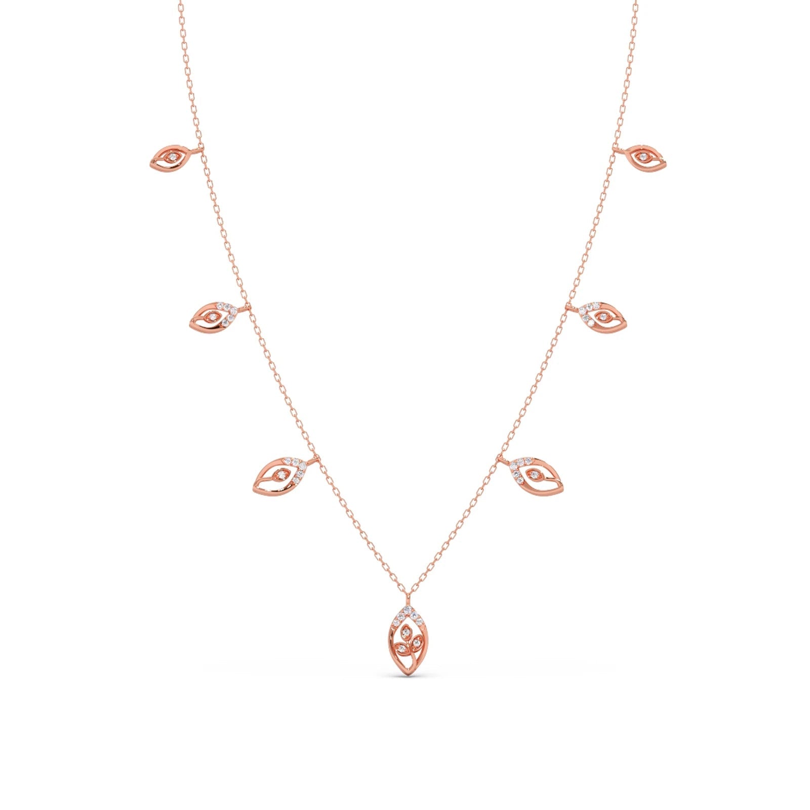 6.8ct Round Necklace Purity of 14KT