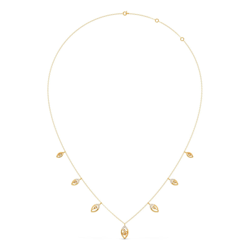 6.8ct Round Necklace Purity of 14KT