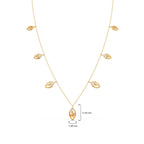 6.8ct Round Necklace Purity of 14KT