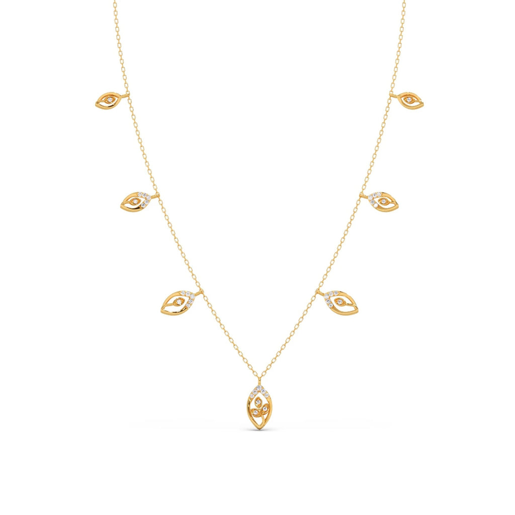 6.8ct Round Necklace Purity of 14KT