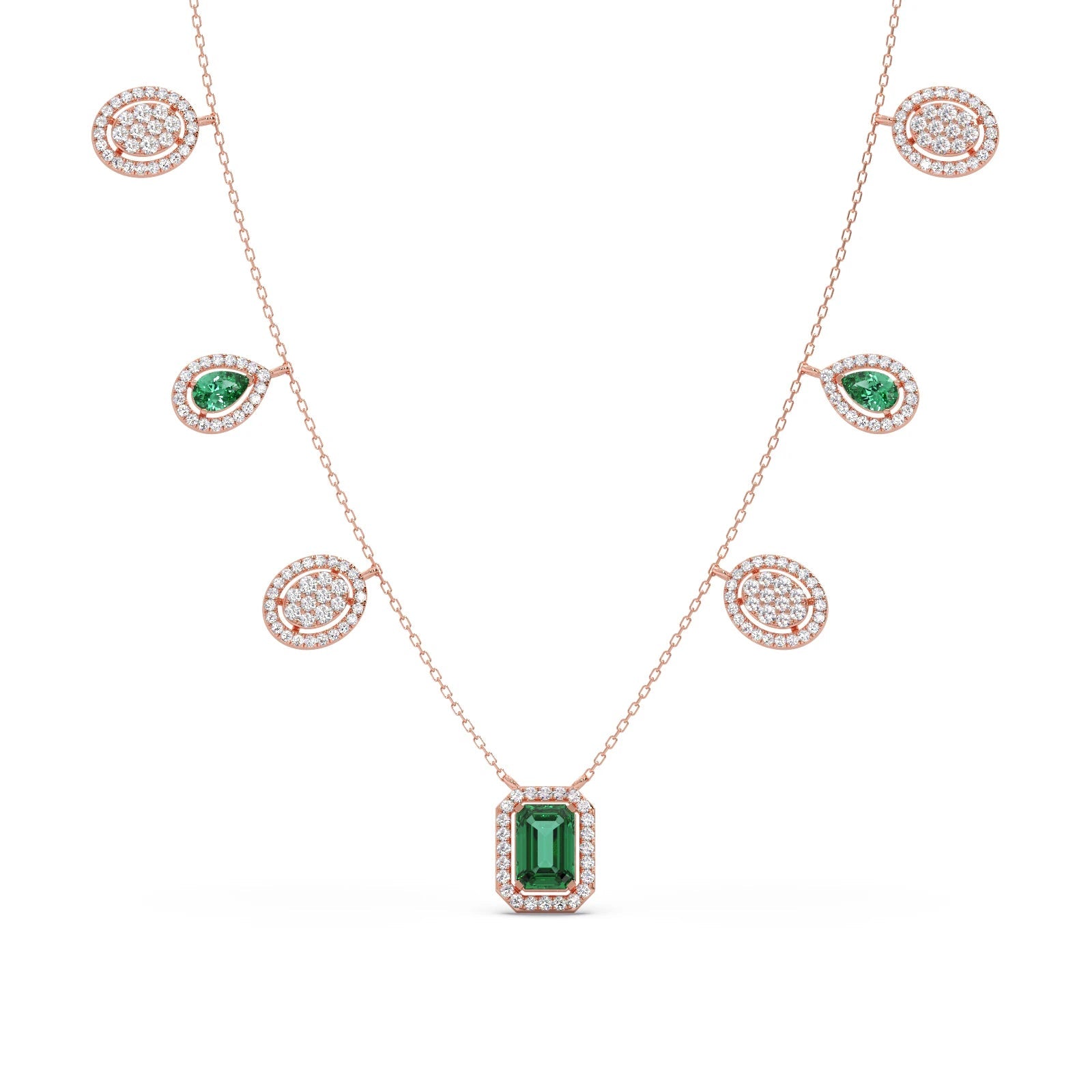 311.6ct Round Necklace Purity of 18KT