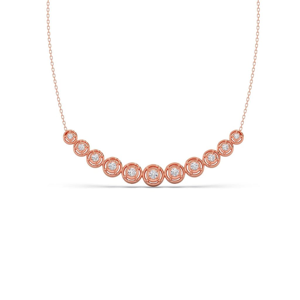 5.17ct Round Necklace Purity of 14KT