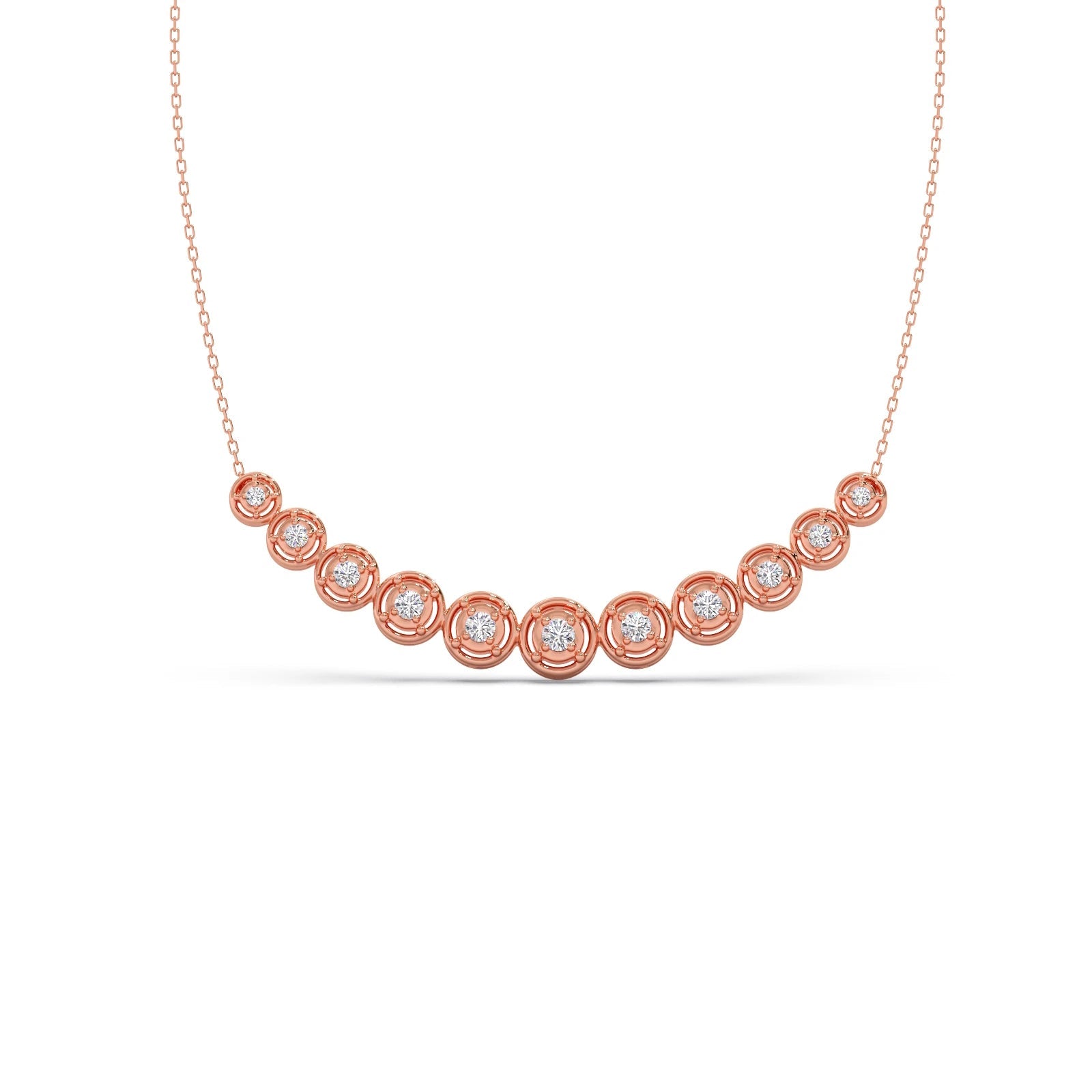 5.17ct Round Necklace Purity of 14KT