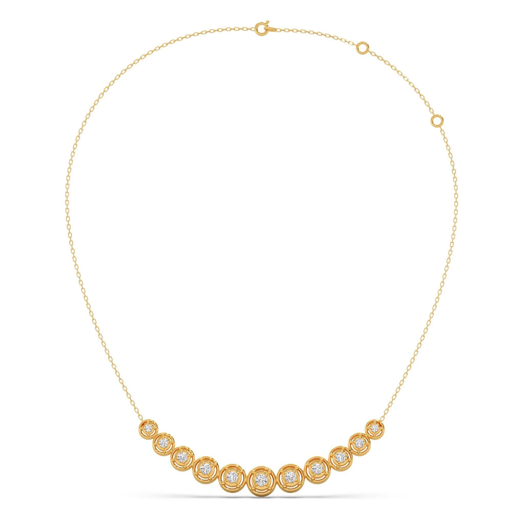 5.17ct Round Necklace Purity of 14KT