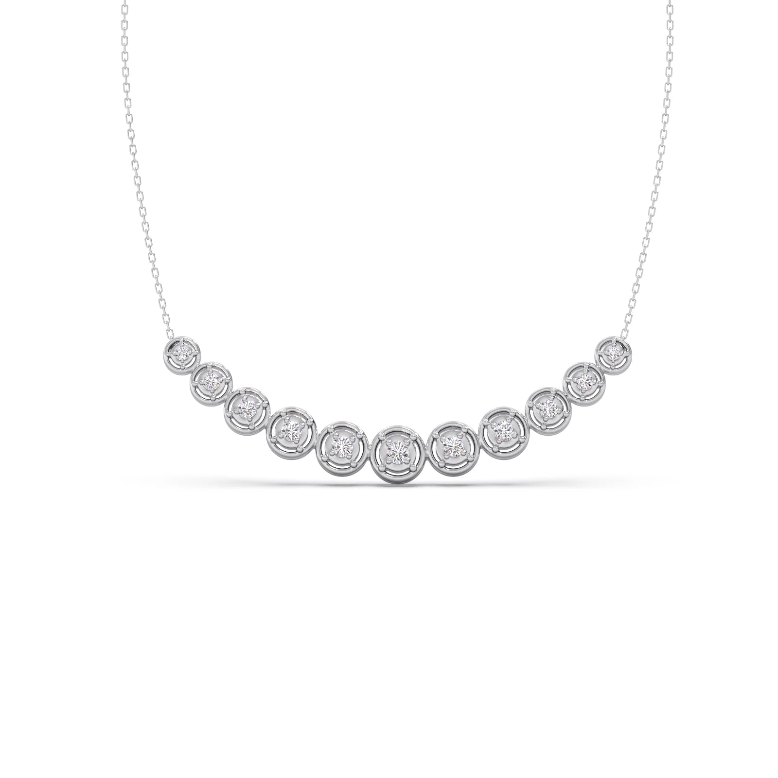 5.17ct Round Necklace Purity of 14KT