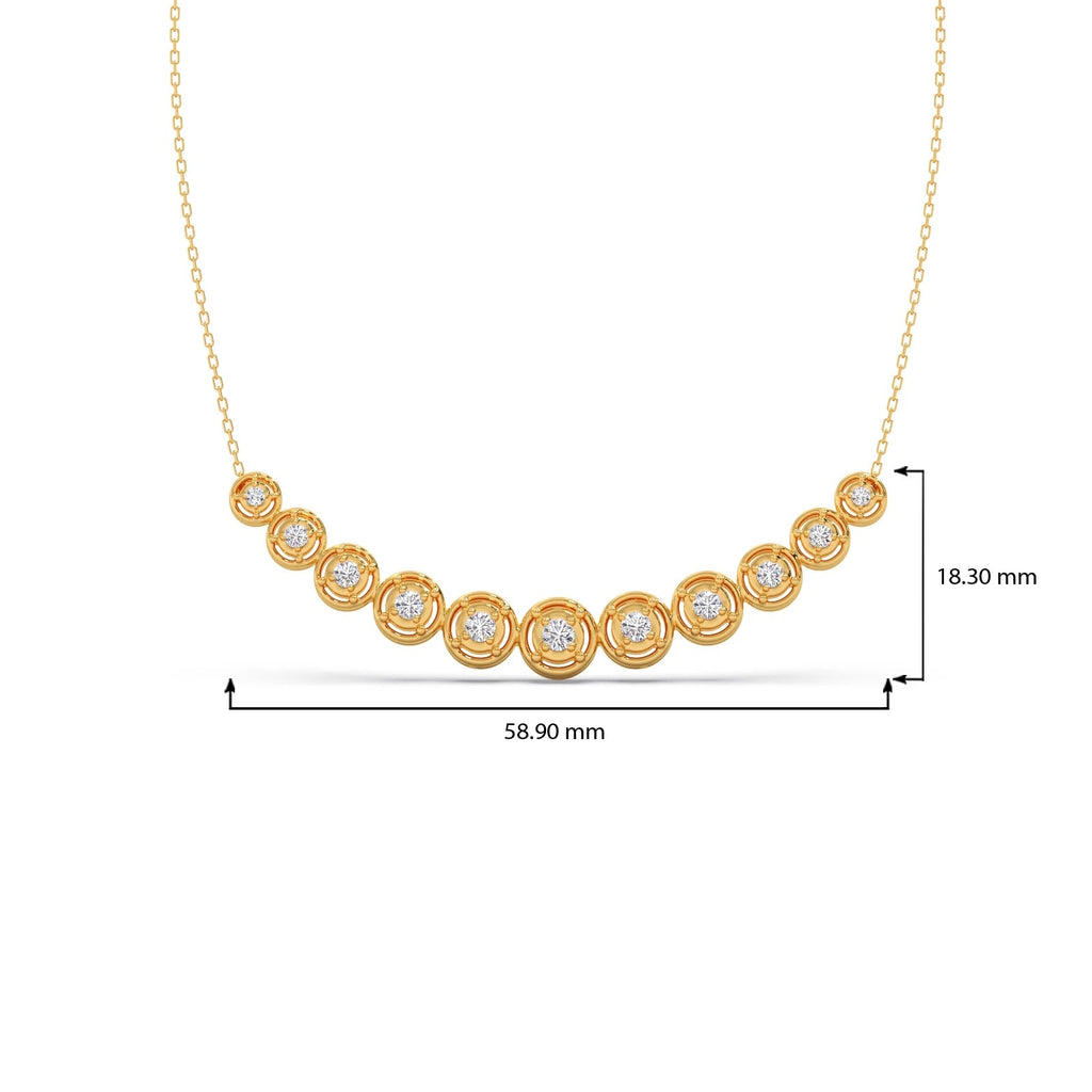 5.17ct Round Necklace Purity of 18KT