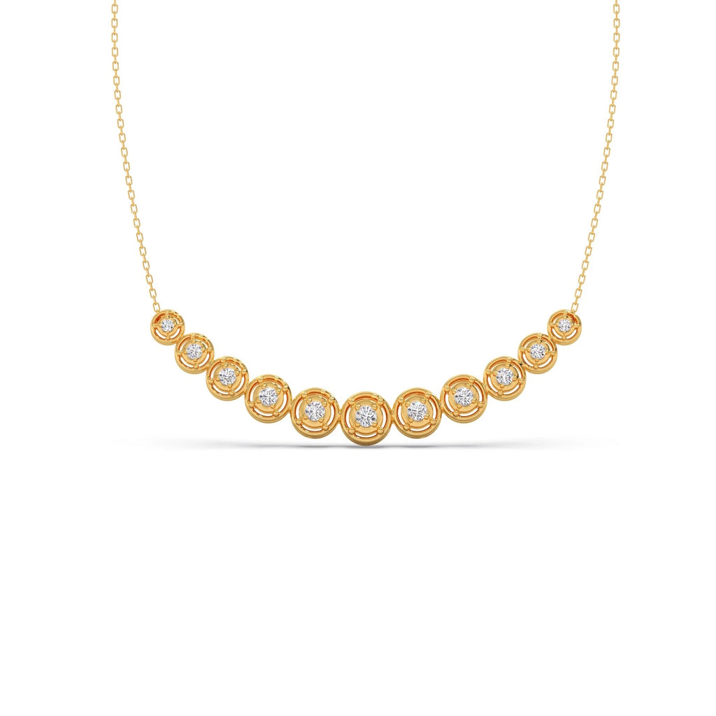 5.17ct Round Necklace Purity of 18KT