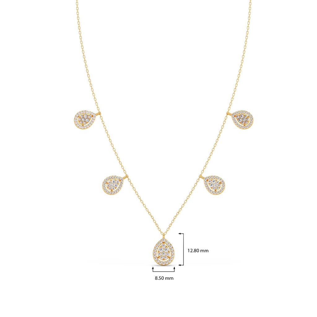 149.8ct Round Necklace Purity of 14KT