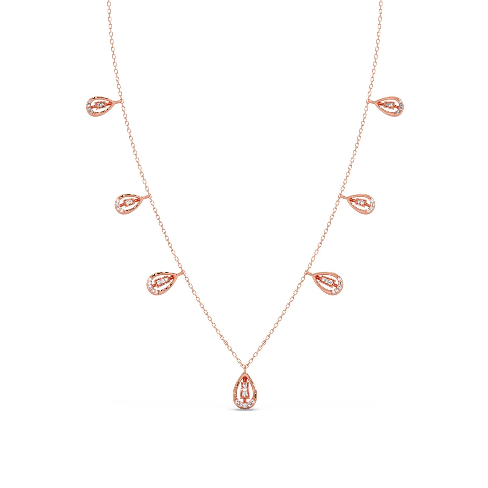10.56ct Round Necklace Purity of 14KT