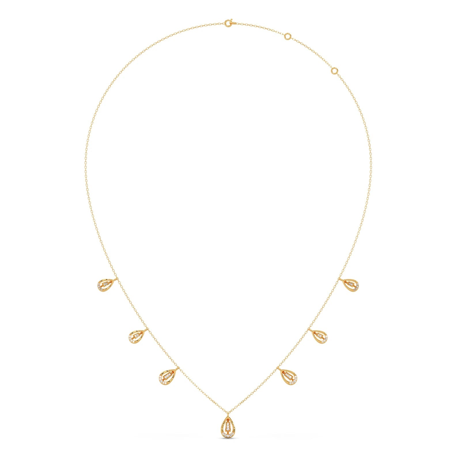 10.56ct Round Necklace Purity of 14KT
