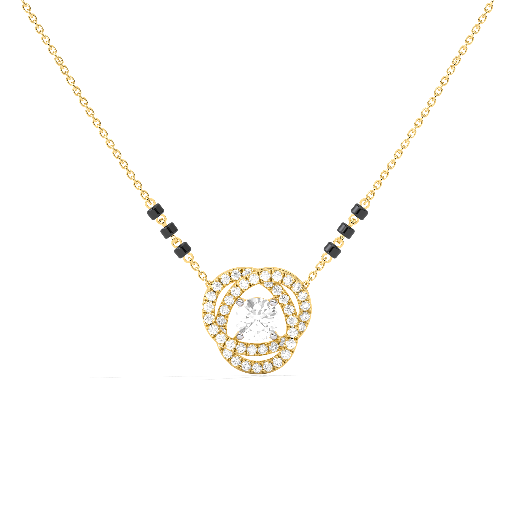 57.6ct Round Necklace Purity of 14KT